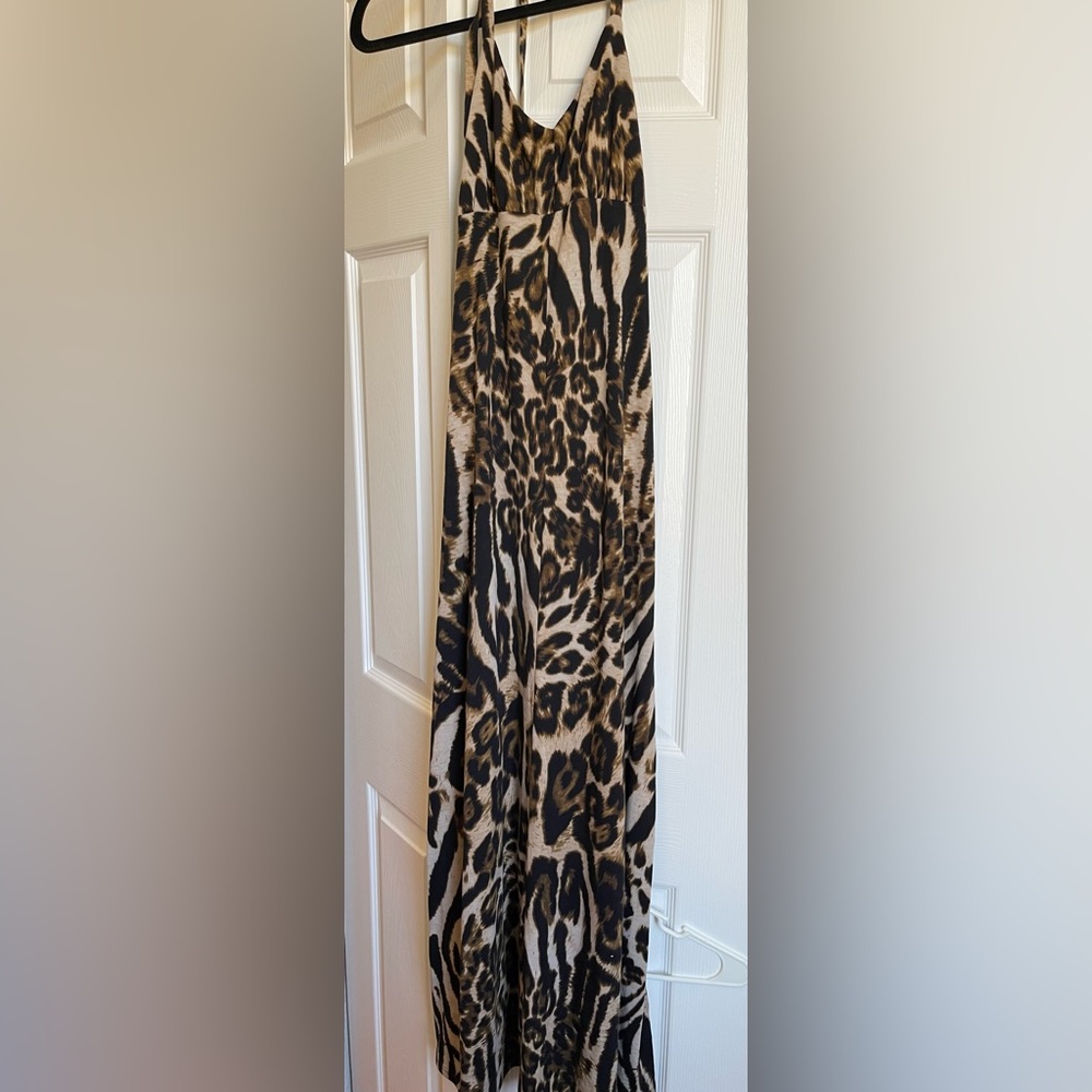 Animal print maxi dress